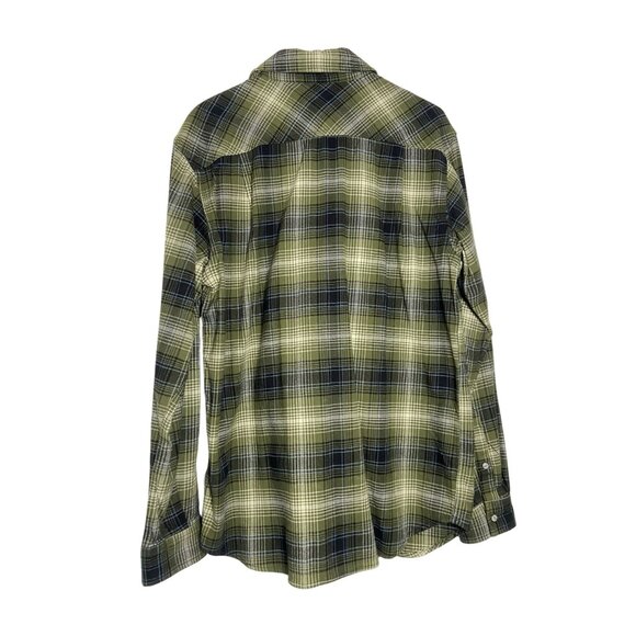 Carhartt Mens Green Plaid Long Sleeve Button-Up Shirt Medium - Picture 2 of 15